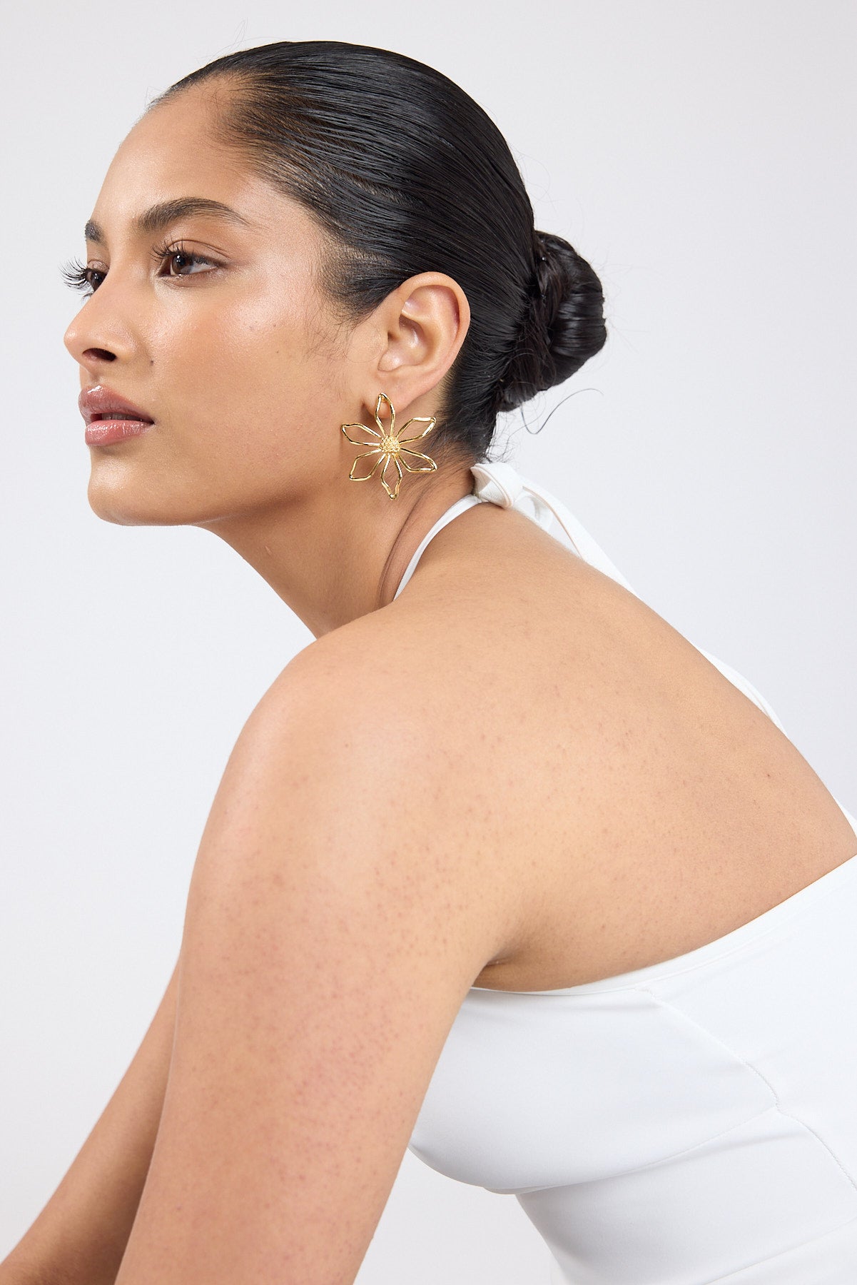 Perfect Stranger Nerine Floral Earrings 18K Gold Plated