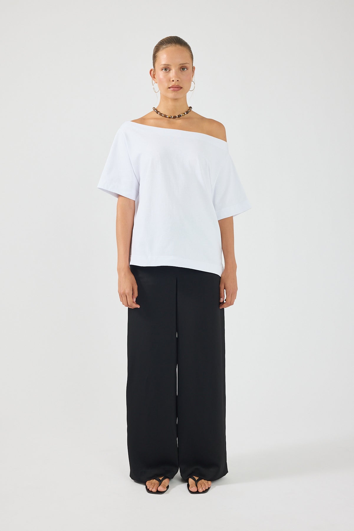 Perfect Stranger Ellie Satin Mid Rise Pants Black