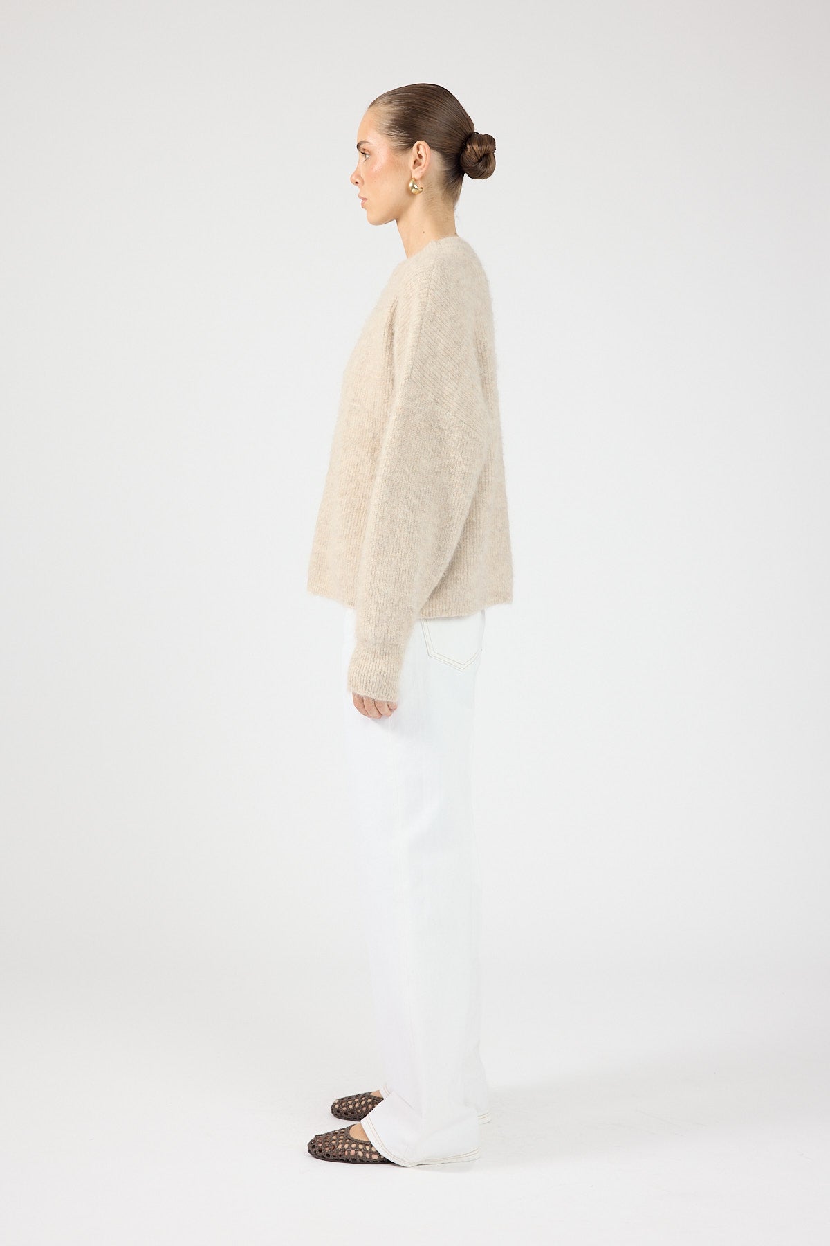 Perfect Stranger Cedar Knit Jumper Oatmeal