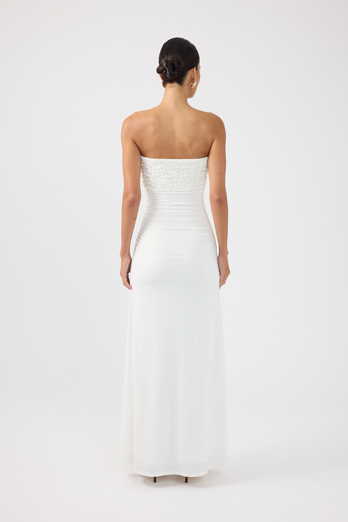 Perfect Stranger Harper Ruffle Maxi Dress Off White