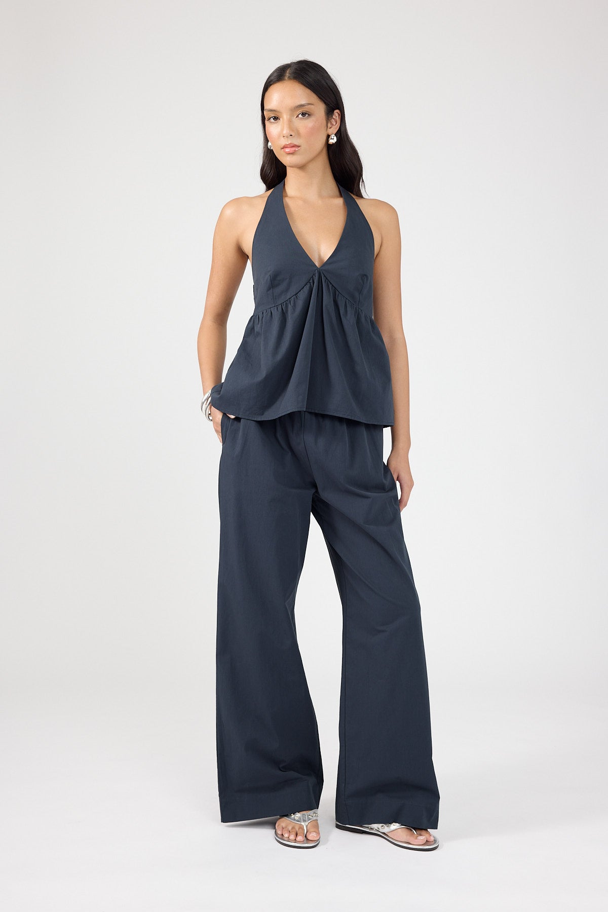 Perfect Stranger Zola Cotton Pant Ink Blue