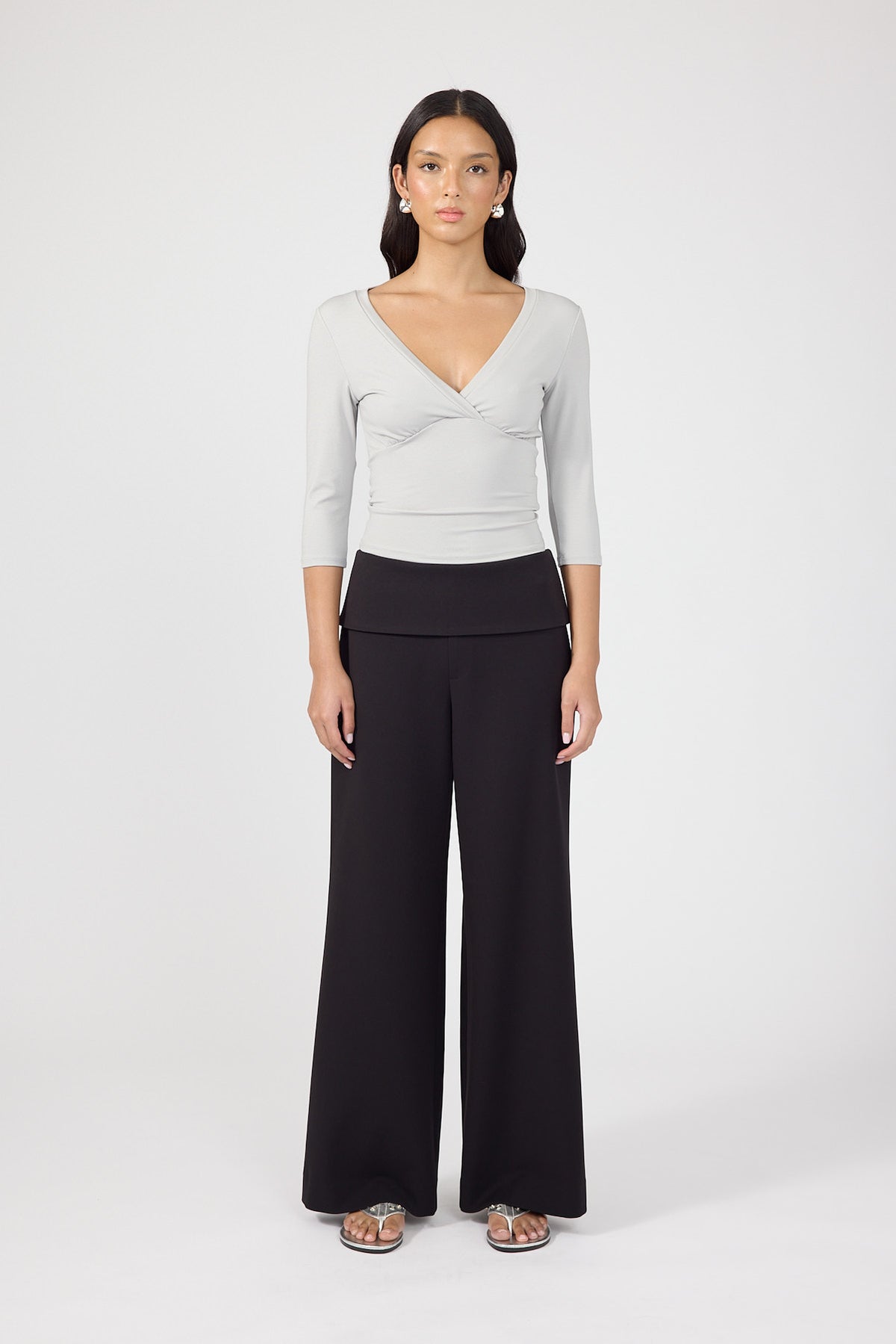 Perfect Stranger Vaila Fold Over Pant Black