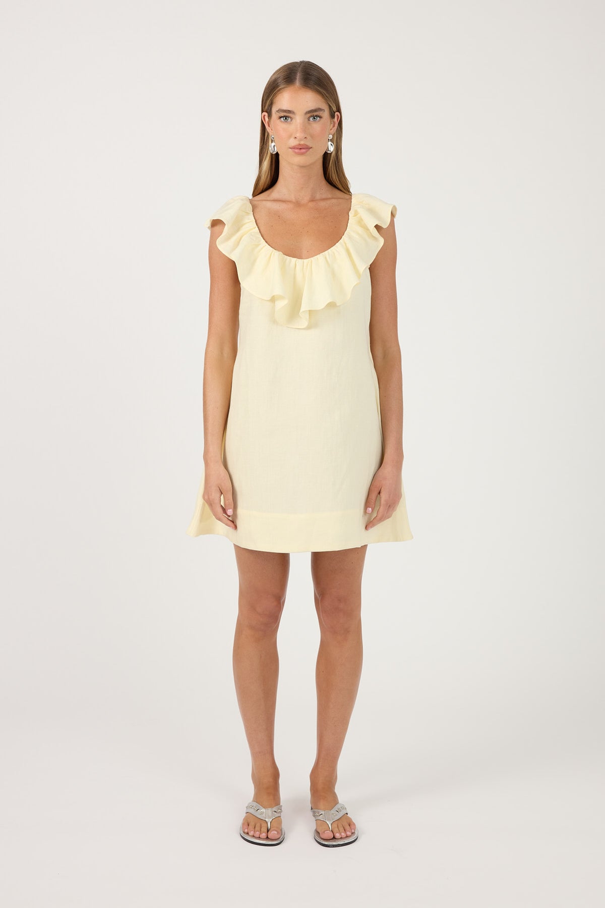 Perfect Stranger Vianna Babydoll Mini Dress Yellow