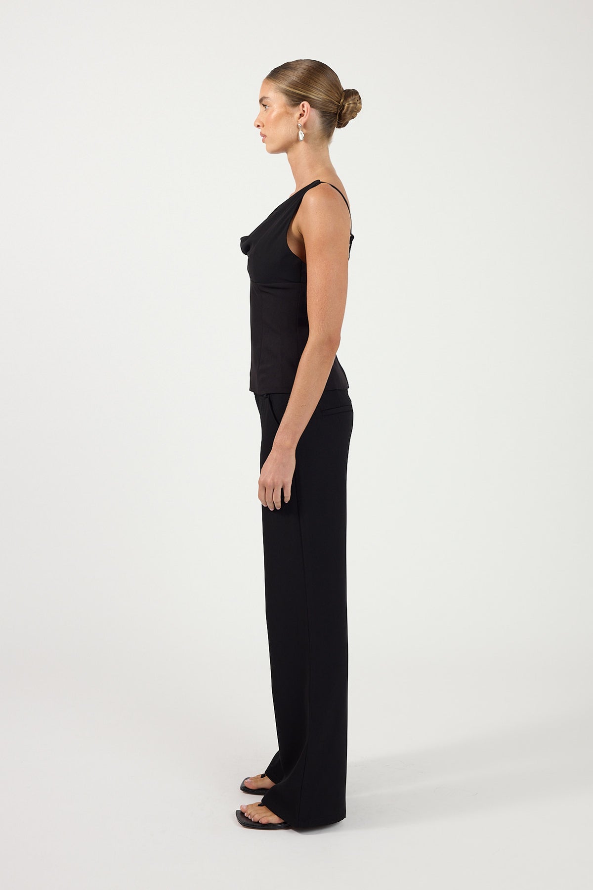 Perfect Stranger Effie Cowl Top Black